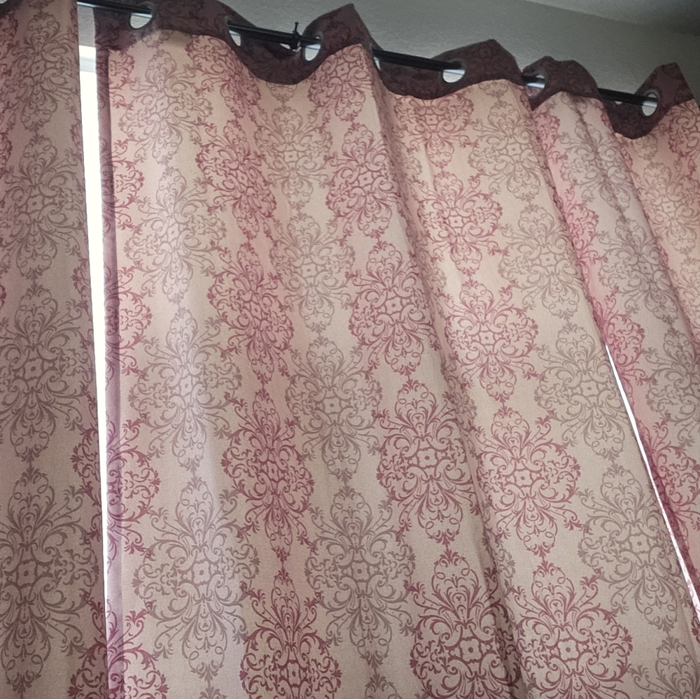 Room darkening curtains